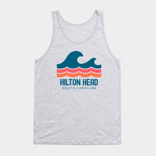 Hilton Head Island South Carolina Vintage Wave Tank Top